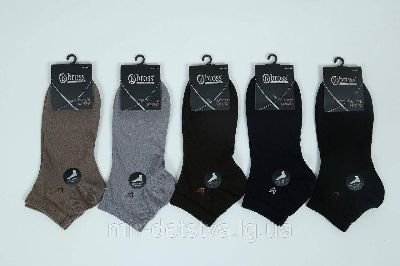 Чоловічі шкарпетки літні TM BROSS р. 39-42 чорний
