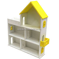 Іграшковий дерев'яний ляльковий будиночок Марія (жовтий). Облаштуйте будиночок для ляльок LOL, фото 2