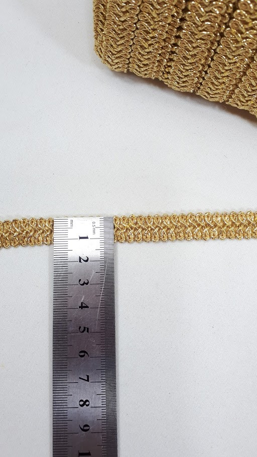 Золота тасьма "шубна"металізована, ширина 1.2 см - фото 2 - id-p179970119