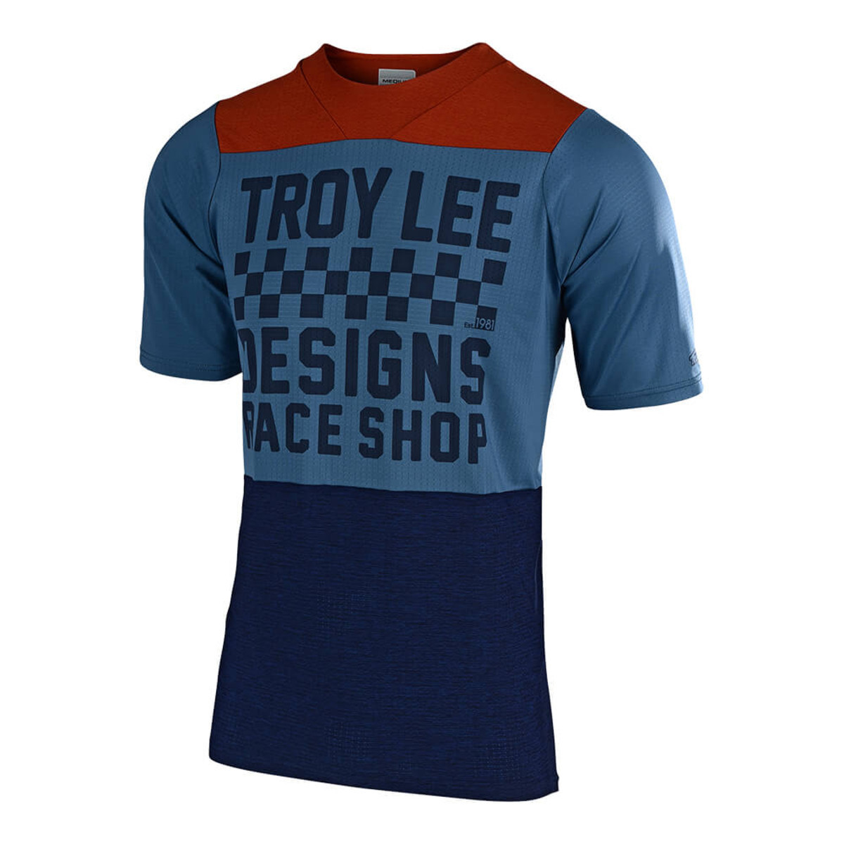 Джерсі TLD Skyline Air S/S Jersey [Checker HTR CLAY/CADET] розмір M