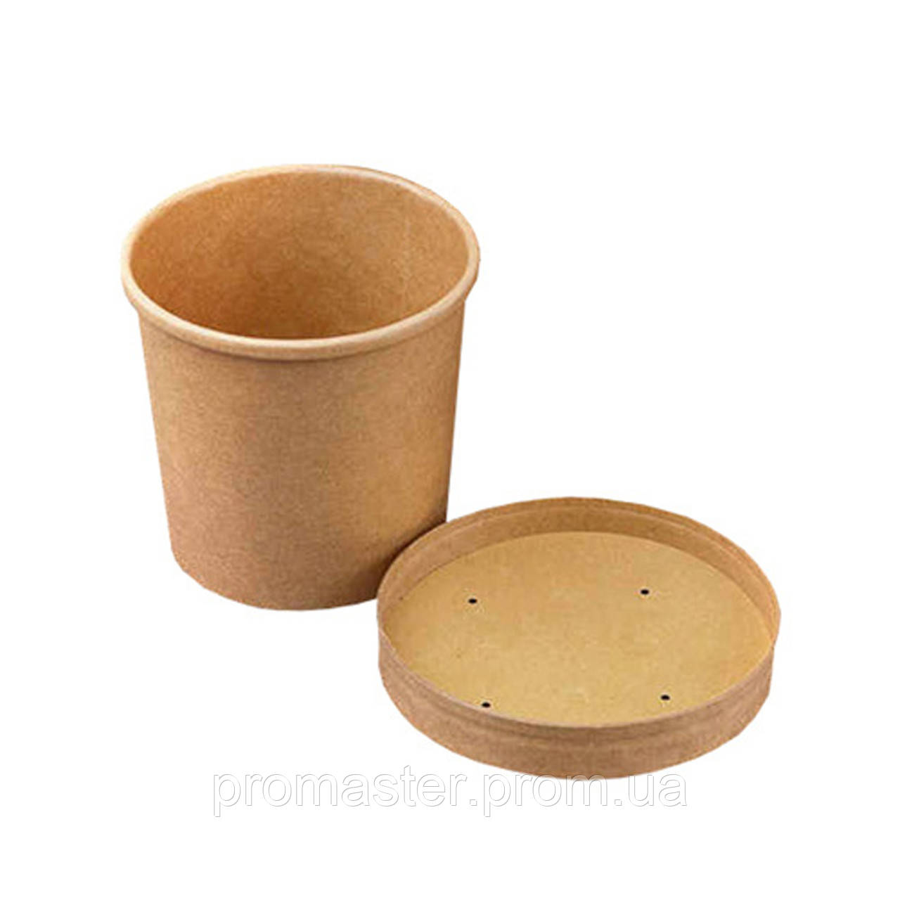 Супова місткість паперова крафтова 475 мл 97 мм 25 шт./пач., фото 1