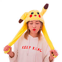 Шапочка з рухомими вушками Пікачу - Покемон | Pikachu - Pokemon