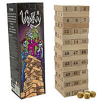 Настольная игра Strateg Дженга Wonky 30358 на русском