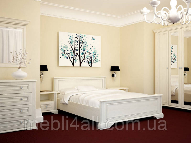 Ліжко двоспальне Вайт 160 (каркас), фото 1