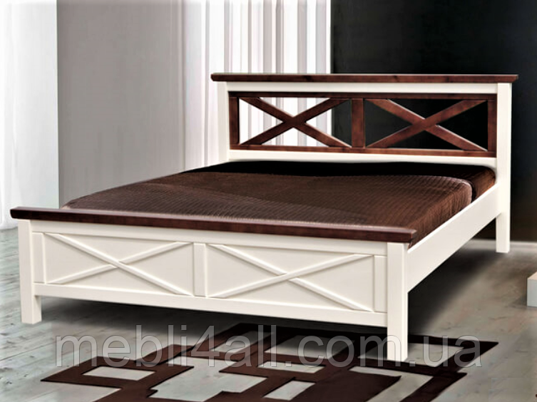 Двоспальне дерев'яне ліжко Нормандія, фото 1