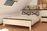 Двоспальне дерев'яне ліжко Нормандія, фото 2