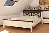 Двоспальне дерев'яне ліжко Нормандія, фото 2