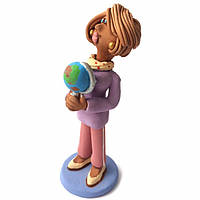Фігурка з кераміки "Вчителька" ручної роботи