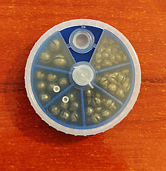Набір грузил для риболовлі (дробинка розрізна) 50 грамів без маркування