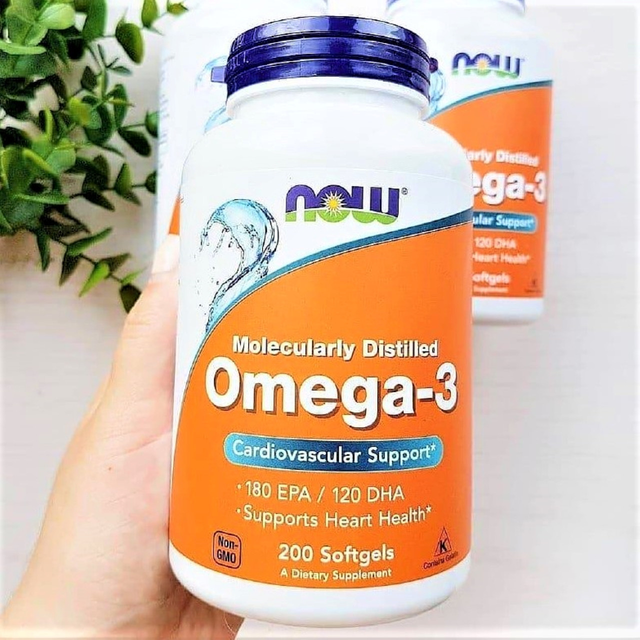 Омега-3 NOW Omega-3 1000 Mg 200 Caps Рыбий Жир для Сердца Сосудов Кожи ...