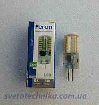 Світлодіодна лампа Feron LB-522 G4 3W 4000К 220 V (білий нейтральний)