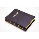 Біблія російською мовою, у шкірі бордова з пошуковими індексами та позолоченими сторінками, фото 3