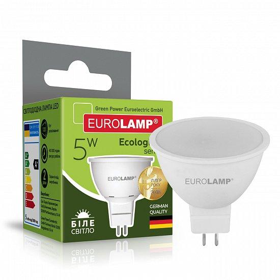 Світлодіодна EUROLAMP LED Лампа ЕКО MR16 5 W GU5.3 4000 K, фото 1