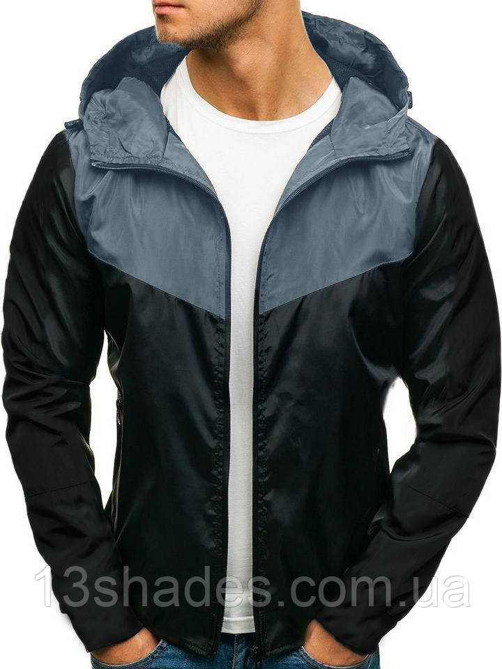 Вітровка віндронер весняна чоловіча унісекс чорна з бузковим Київ, фото 1