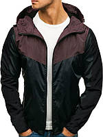 Вітровка віндронер весняна чоловіча унісекс чорна з баклажановим Київ