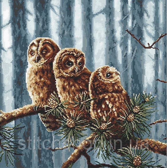 Набір для вишивання нитками LETISTITCH Owls family (LETI 946)