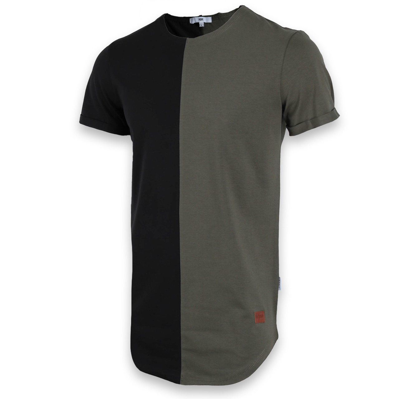 Футболка хакі-чорна HOPE половинка Ф-12 KHA/BLK L(Р) 18-652-020 M