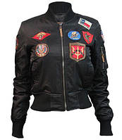 Женский бомбер Miss Top Gun MA-1 jacket with patches TGJ1573P (Black) TGJ1573P Женский бомбер Miss Top Gun MA-1 jacket with patches TGJ1573P (Black)