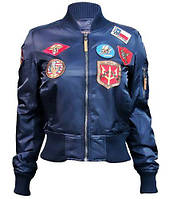 Женский бомбер Miss Top Gun MA-1 jacket with patches TGJ1573P (Navy) TGJ1573P Женский бомбер Miss Top Gun MA-1 jacket with patches TGJ1573P (Navy)