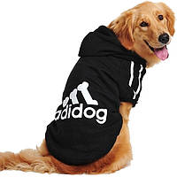 Толстовка для собак «Adidog», черный, джемпер, кофта для собак, одежда для собак