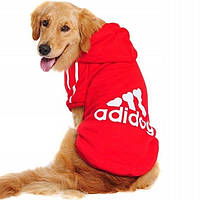 Толстовка для собак «Adidog», красный, джемпер, кофта для собак, одежда для собак