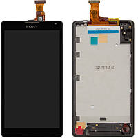 Дисплей для Sony Xperia ZL C6502 L35h, C6503 L35i, C6506, модуль (екран) з червоною рамкою, оригінал