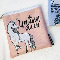 Косметичка квадратна Basic Unicorn queen 16x16 см (KB_19M025_WH)