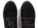 Чорні кросівки сліпони нубукові Велика взуття чоловіче 46 47 48 розміри Rosso Avangard Slip-On Black-Red NUB BS, фото 9
