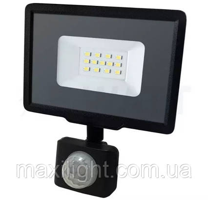 Світлодіодний прожектор LED BIOM 10W S5 Slim+SENSOR 6200K IP65, фото 1
