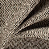 Оббивна тканина рогожка з візерунком ялинкою Кафе Фраппе (Cafe Frappe) коричневого кольору, фото 3