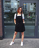 Комбінезон сарафан жіночий літній купити котоновий чорний Київ, фото 5