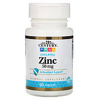 Chelated Zinc 50 mg 21st Century, 60 таблеток