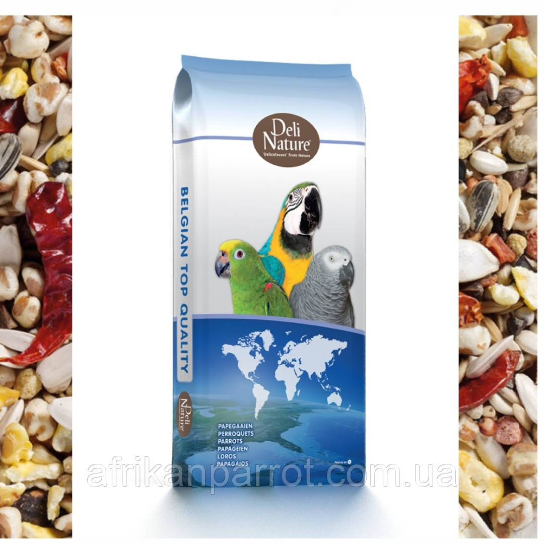 Корм для великих папуг + перець (DELI NATURE-BEYERS BELGIUM)15кг, фото 1