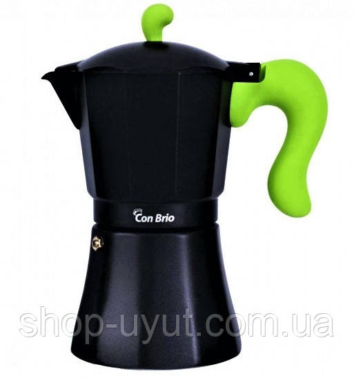 Гейзерная кофеварка алюминиевая 450мл 9 чашек CB-6609 Con Brio - фото 1 - id-p1181172009