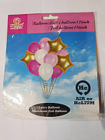 Набор из латексных и фольгированных воздушных шариков 11шт