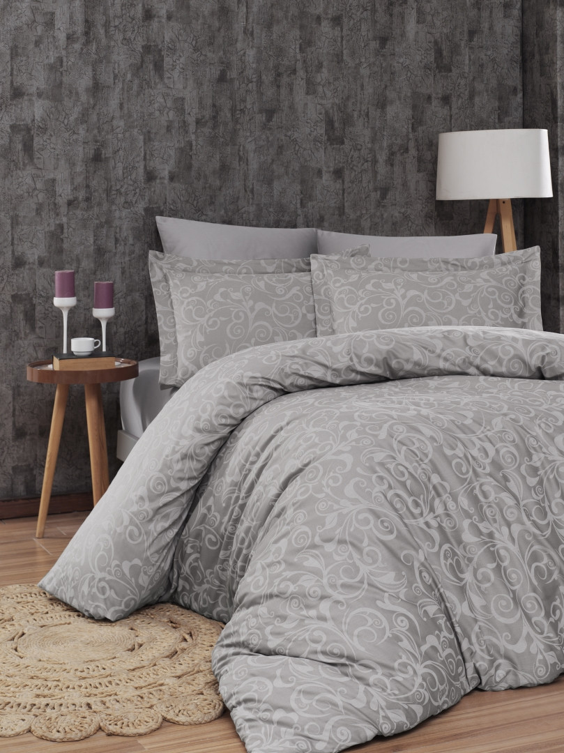 Турецкое Постельное Белье First Choice Cotton Satin Sweta Gri