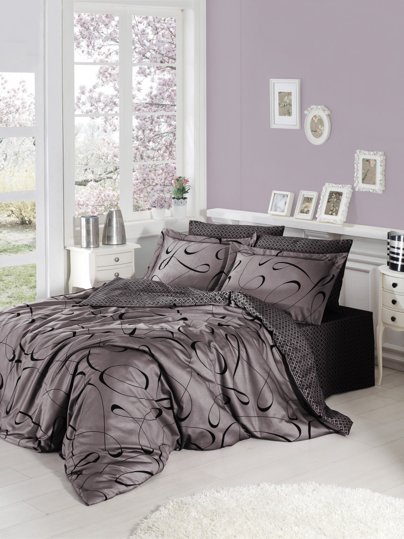 Постільна Білизна First Choice Cotton Satin Calisto Leylak Сімейний