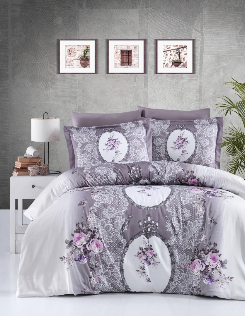 Постільна Білизна First Choice Cotton Satin Poema Leylak