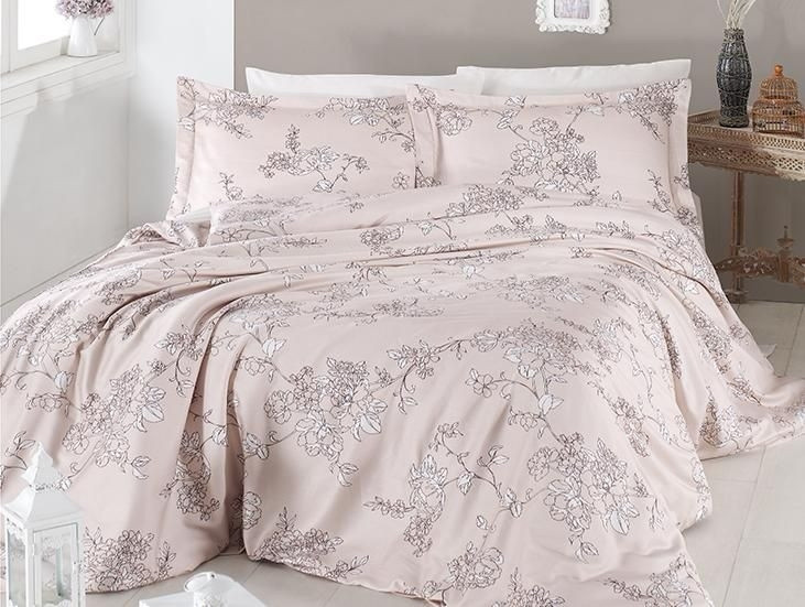Постільна Білизна First Choice Cotton Satin Dolaris Ekru Полуторний