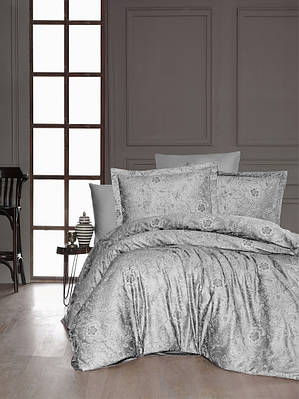 Постільна Білизна First Choice Cotton Satin Advina Gri Полуторний