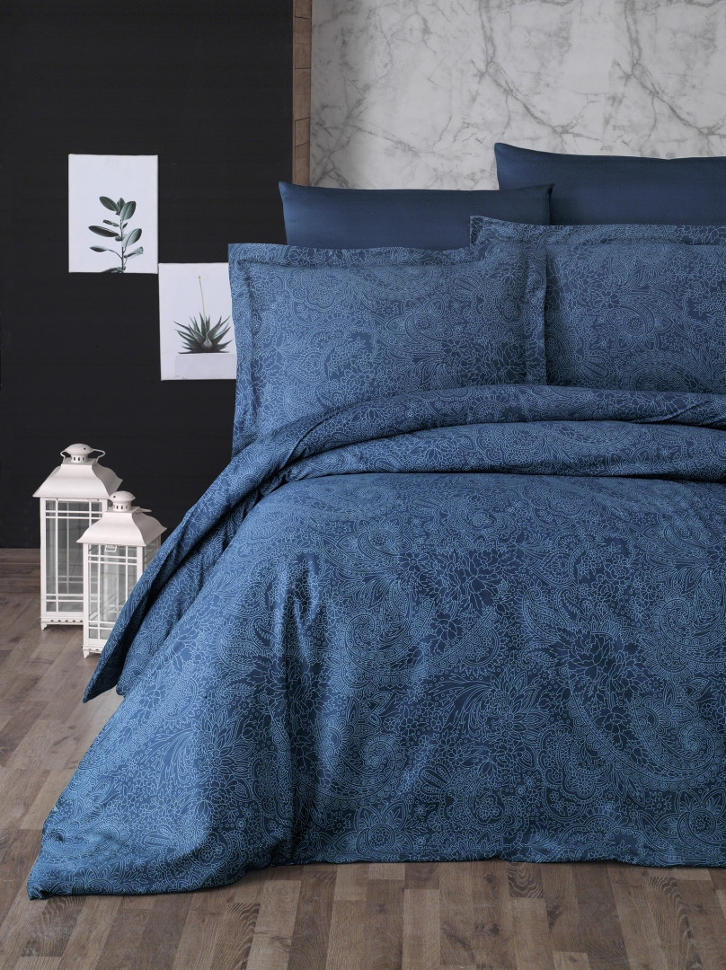 Постільна Білизна First Choice Cotton Satin Neva Petrol Сімейний
