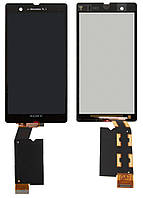Дисплей для Sony Xperia Z C6602 L36h, C6603 L36i, C6606 L36a, модуль (экран), черный, оригинал