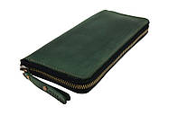 Кошелек женский кожаный клатч большой travel SULLIVAN kgb86-3(19.5) зеленый