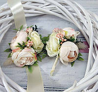 Свадебный набор для жениха и невесты в цвете айвори