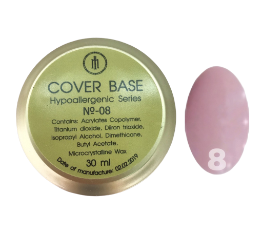 База для гель-лаку Milano Rubber Cover Base Gel Luxury №08, 30 мл