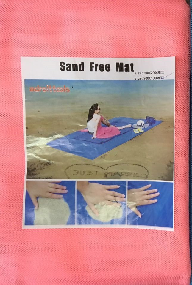 Покривало пляжне анти пісок Sand Free Mat 2х1,5 м Рожевий Лучшая цена, фото 1