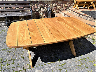 🌿 Мебель из массива дуба 1750х1100, комплект Oak Furniture 01. Стол и 4 лавки из дуба от производителя 4