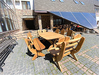 🌿 Мебель из массива дуба 1750х1100, комплект Oak Furniture 01. Стол и 4 лавки из дуба от производителя 7