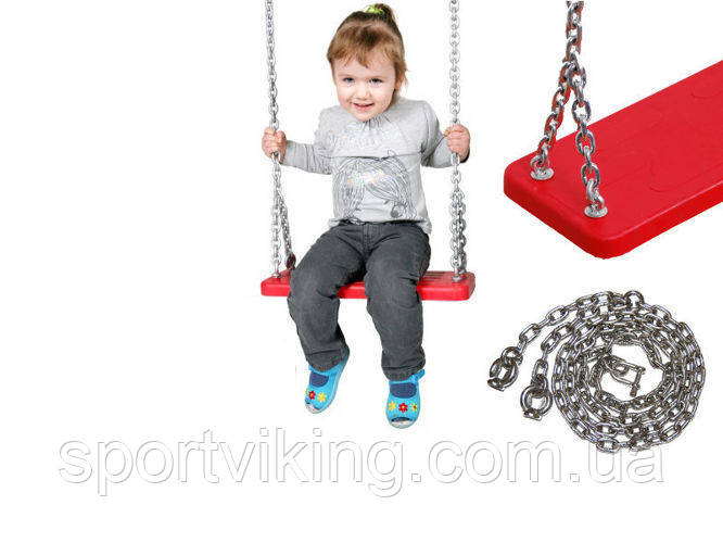 Гойдалка металева з гумовим покриттям на ланцюгах Kbt Traditional