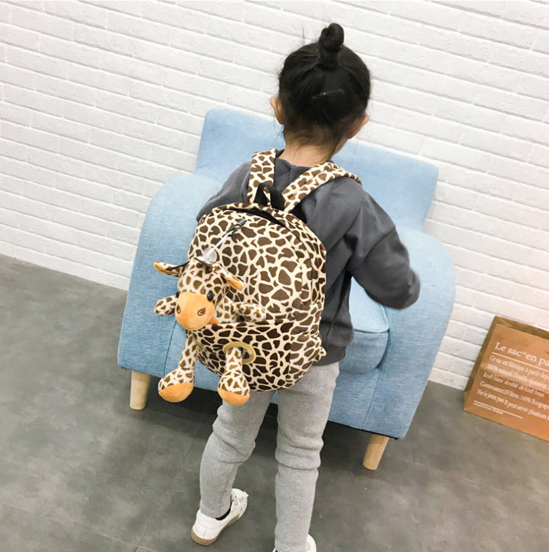 Дитячий м'який  рюкзак з м'якою іграшкою в кишені